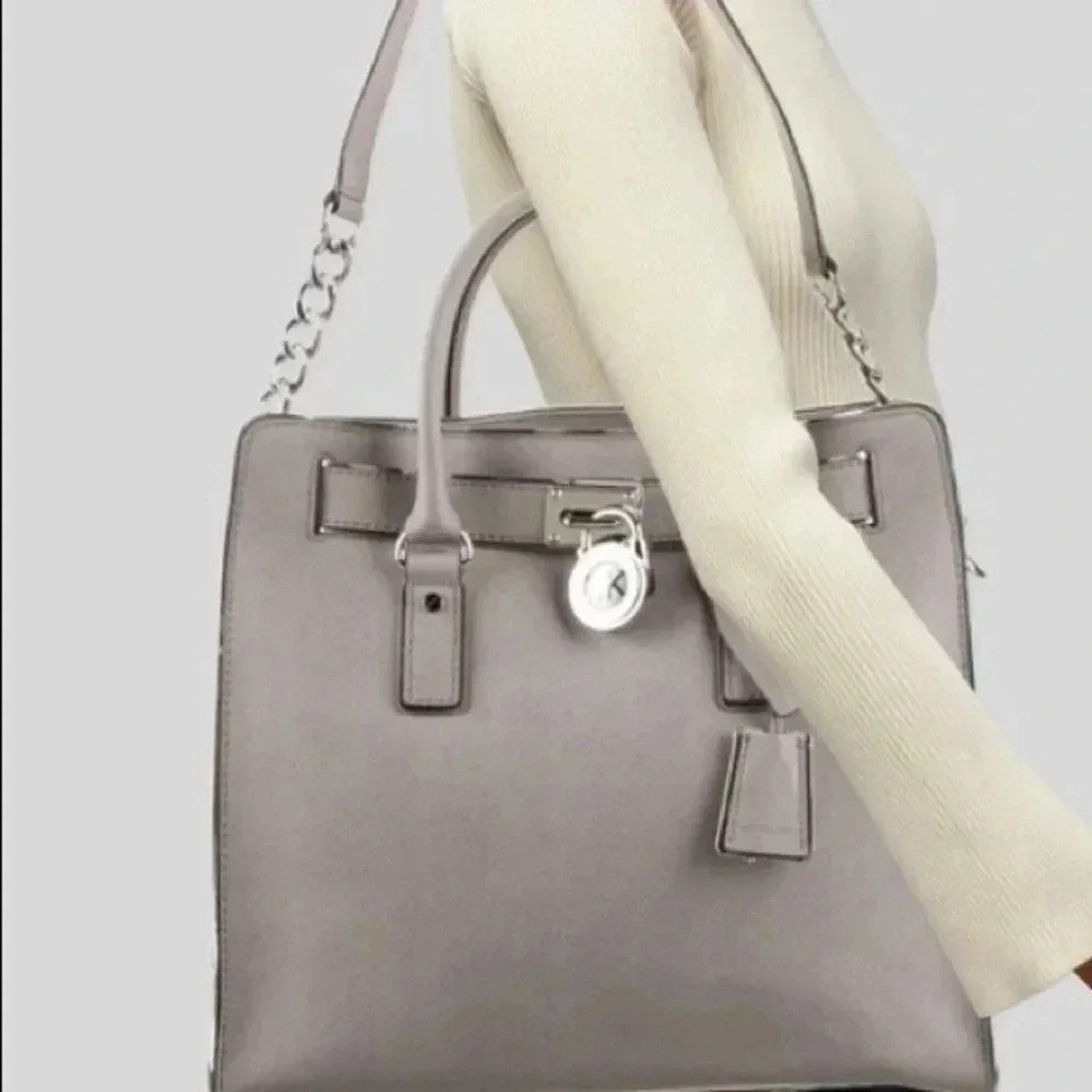 Michael kors grey saffiano leather tote bag - Picture 13 of 14